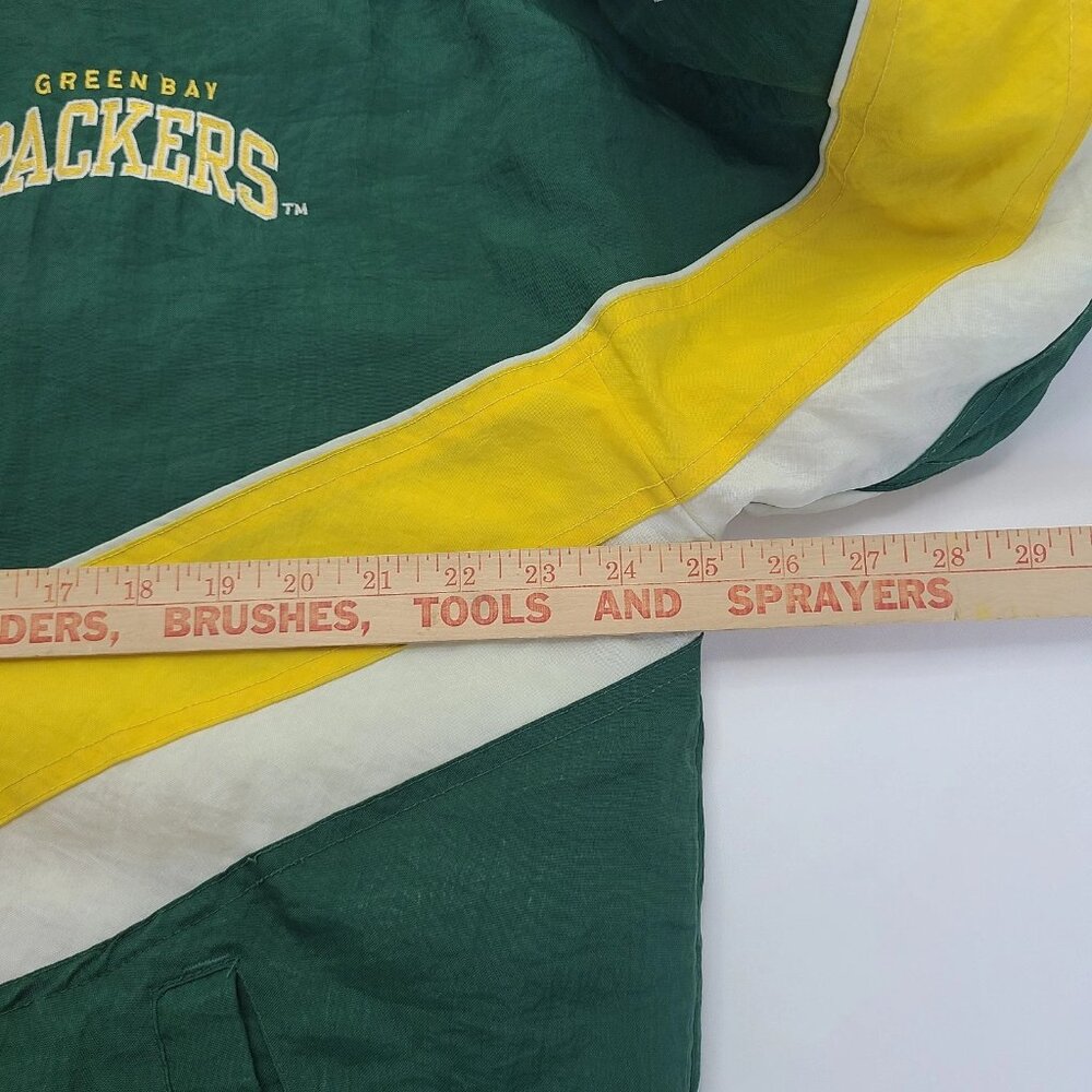 Green Bay Packers Mens M Jacket Zip Starter Pro Line NFL Football Vtg 90s Nylon - Picture 14 of 16